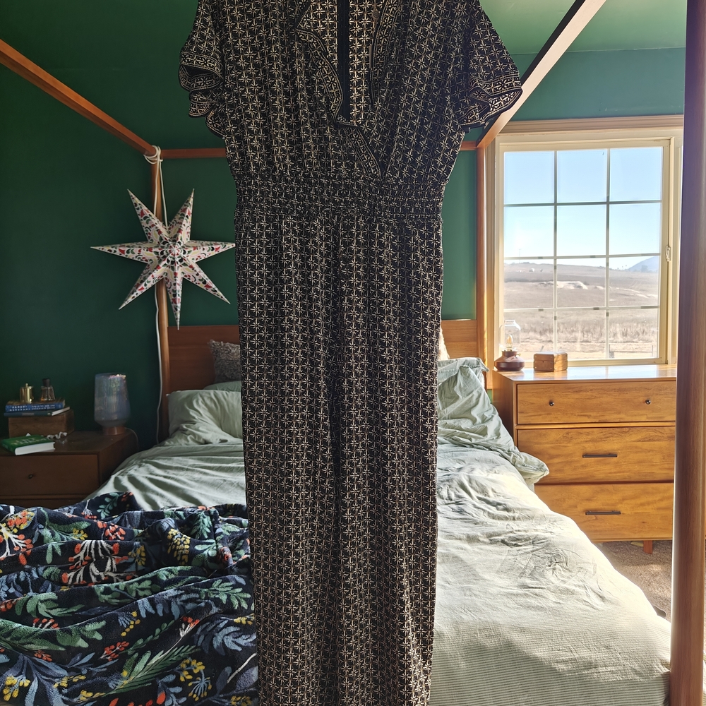 Max Studio Monochrome Patterned Jumpsuit